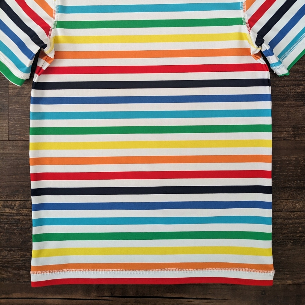 Primary Rainbow Stripe Rashguard - Picture 6 of 11